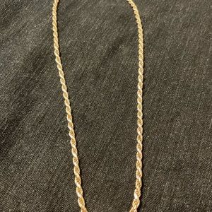 SOLID STERLING SILVER ROPE CHAIN NECKLACE